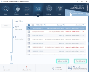 Check logs you want to operate over