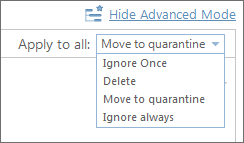 Advanced options