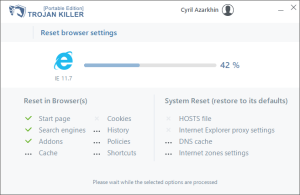 Browser cleansing process