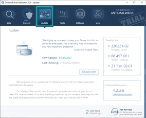 GridinSoft Anti-Malware pdate module